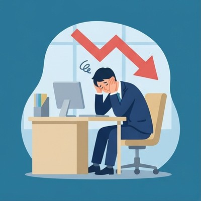 集中力低下イラスト